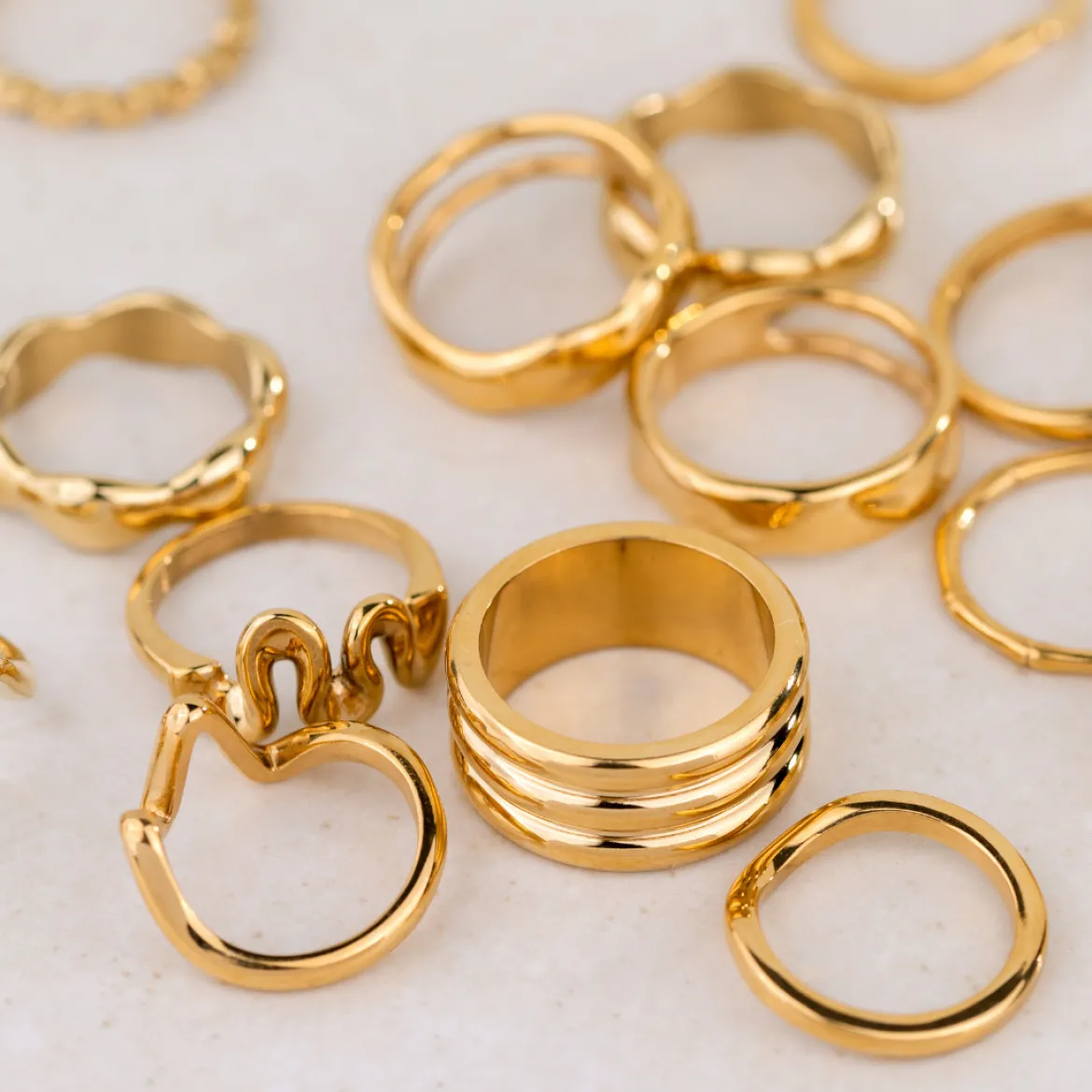 Trio Stack Ring Gold