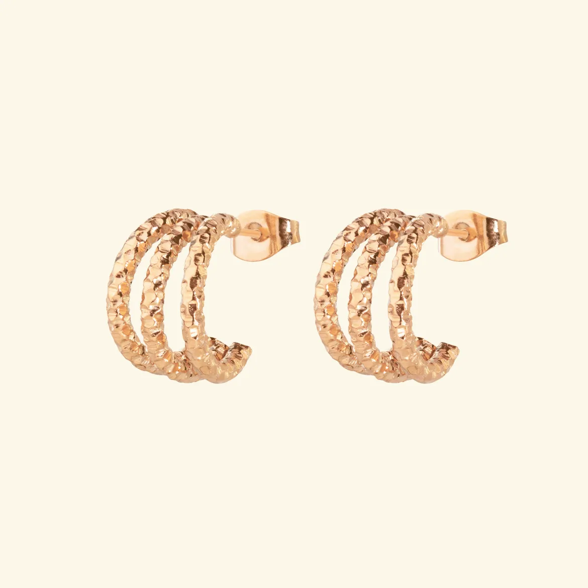 Triple Trouble Studs Roségold