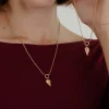 Twin Flame Left Classic Chain Necklace Set Roségold