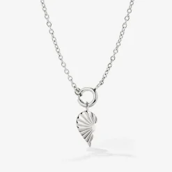 Twin Flame Left Classic Chain Necklace Set Silber