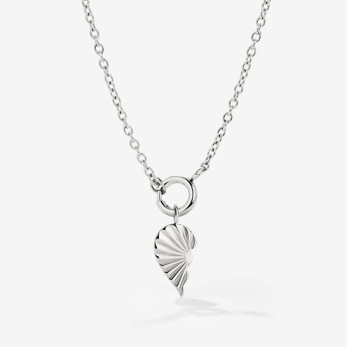 Twin Flame Left Classic Chain Necklace Set Silber