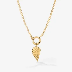 Twin Flame Left Classic Chain Necklace Set Gold