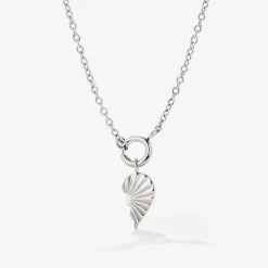 Twin Flame Right Classic Chain Necklace Set Silber