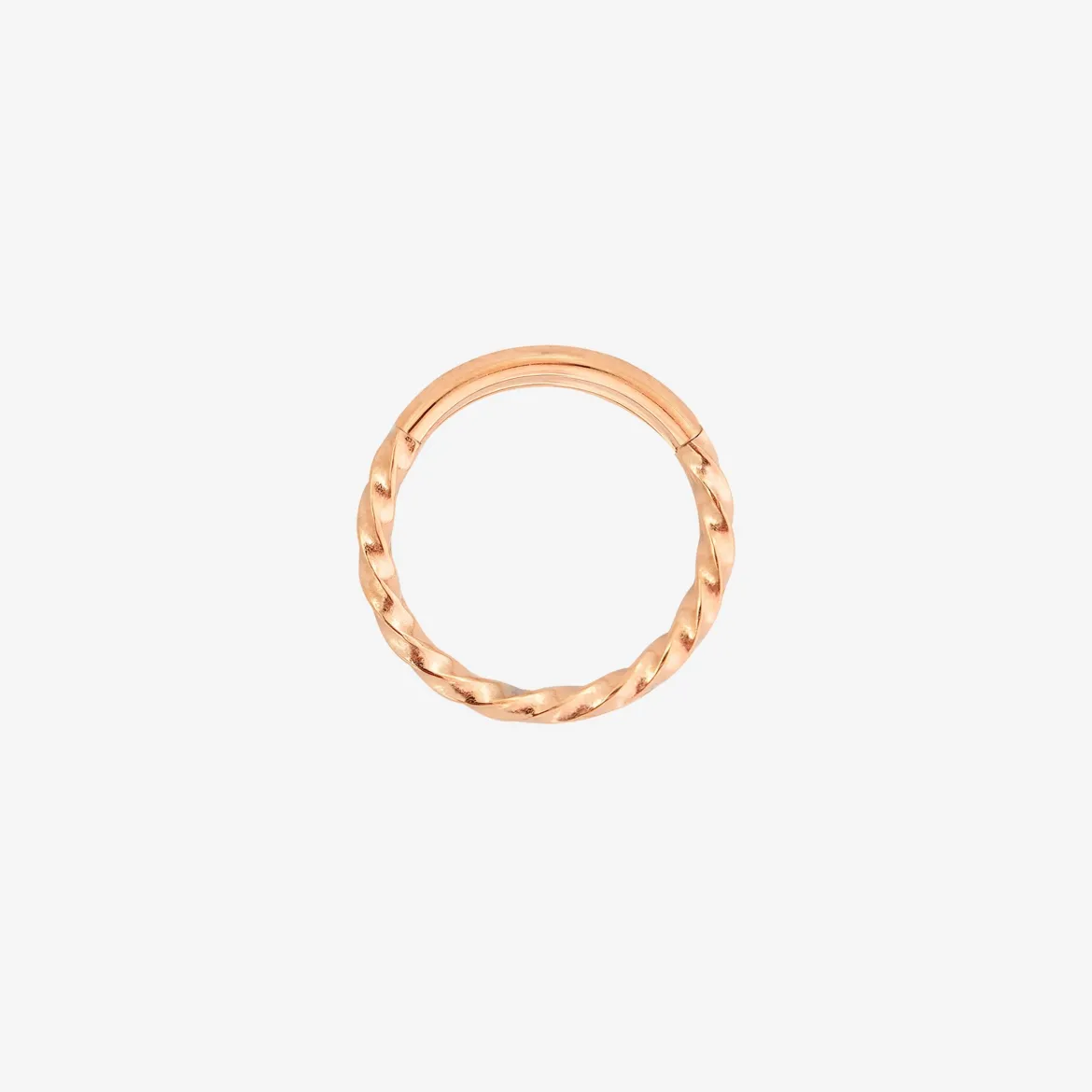 Twisted Click Piercing Ring Roségold