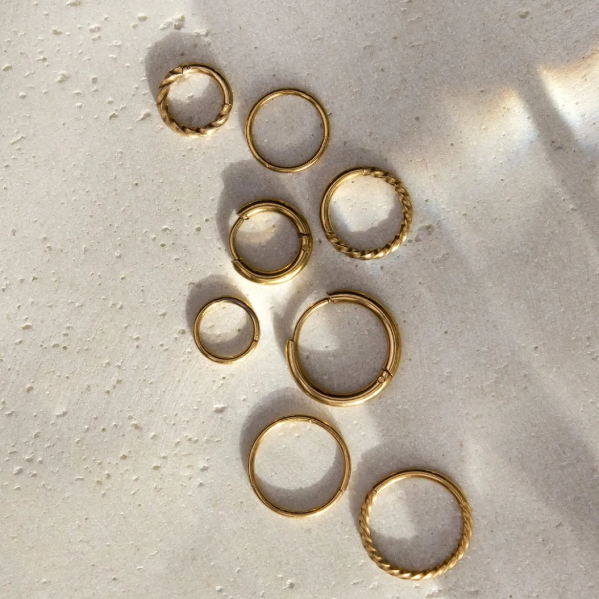 Twisted Click Piercing Ring Silber