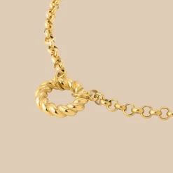 Twisted Donut Necklace Gold