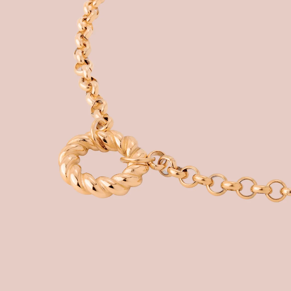 Twisted Donut Necklace Roségold