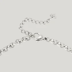 Twisted Donut Necklace Silber