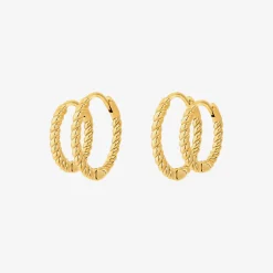 Twisted Hoop Bundle Small Gold