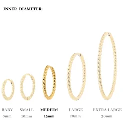 Twisted Hoop Set Medium
