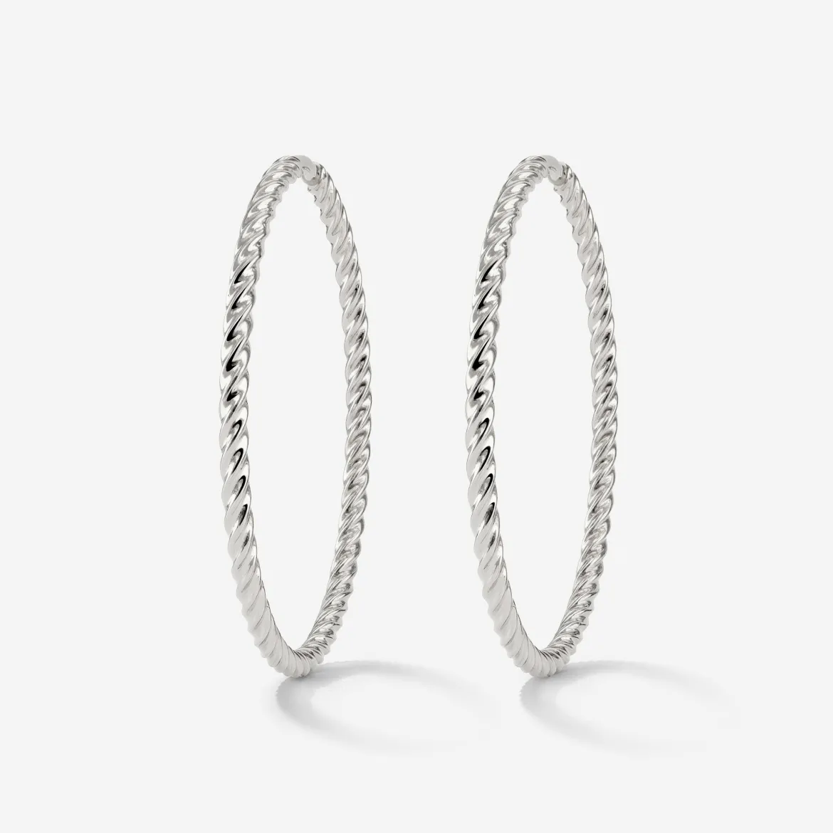 Twisted Hoops Extra Large Silber