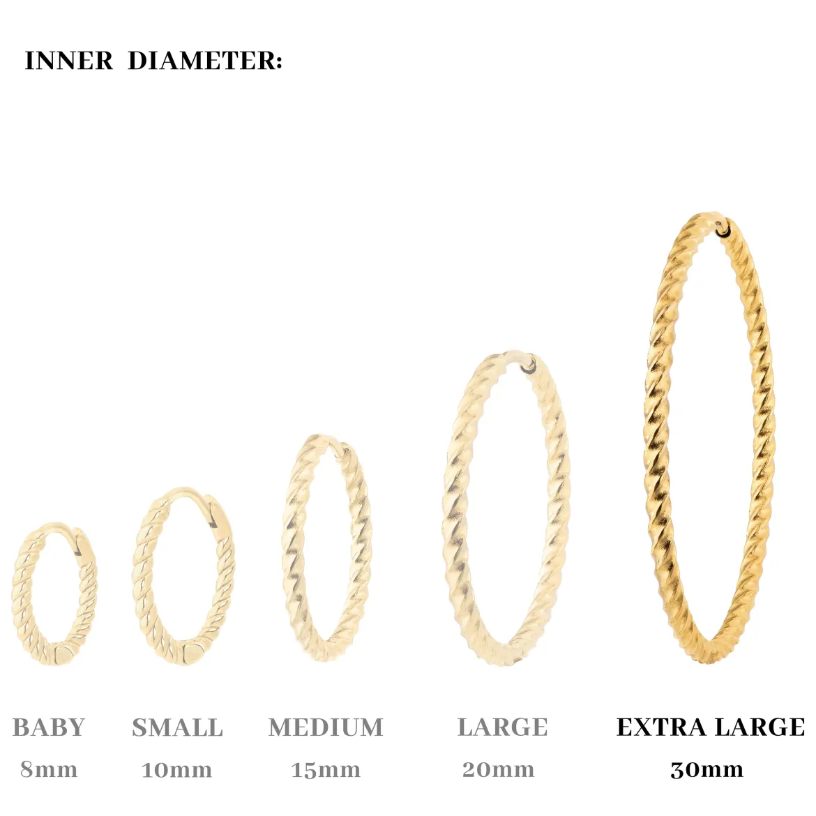 Twisted Hoops Extra Large Roségold