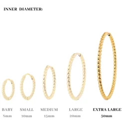 Twisted Hoops Extra Large Gold