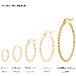 Twisted Hoops Extra Large (alt) - Gold