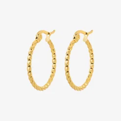 Twisted Hoops Large (alt) - Gold