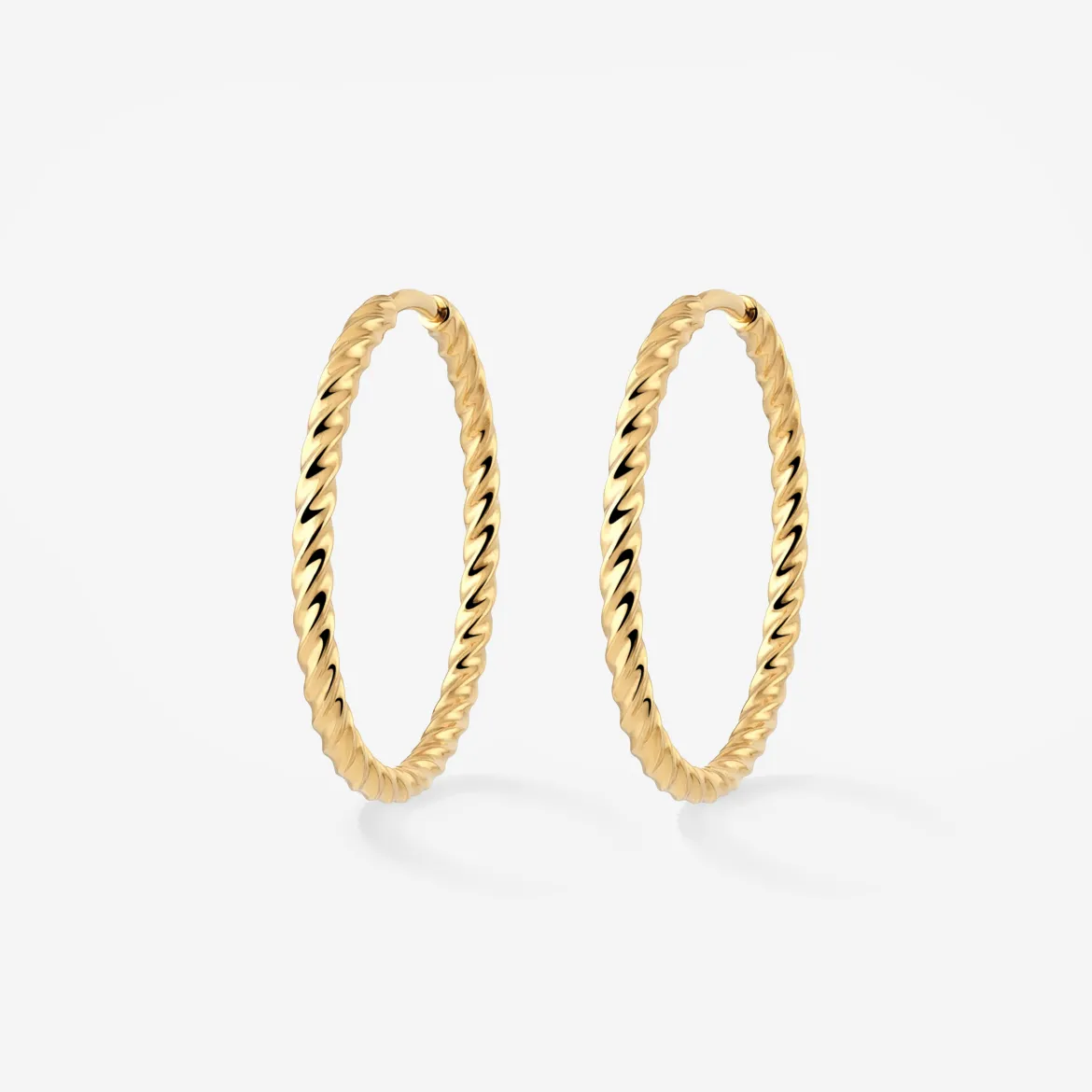 Twisted Hoops Large Gold
