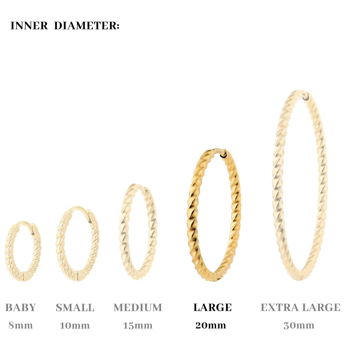 Twisted Hoops Large Roségold