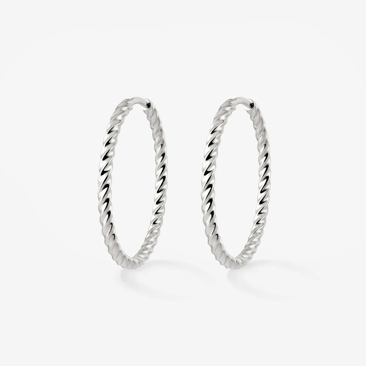 Twisted Hoops Large Silber