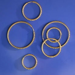 Twisted Hoops Large Silber
