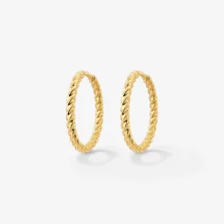 Twisted Hoops Medium Gold