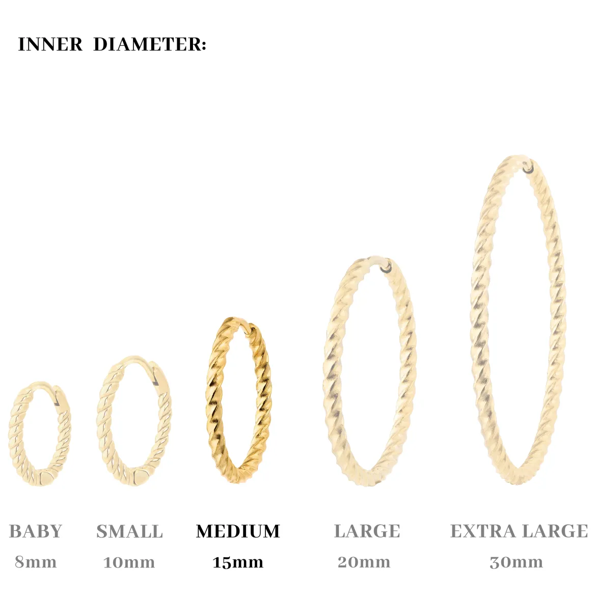 Twisted Hoops Medium Roségold