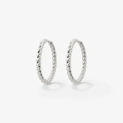 Twisted Hoops Medium Silber