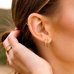 Twisted Hoops Small - Gold