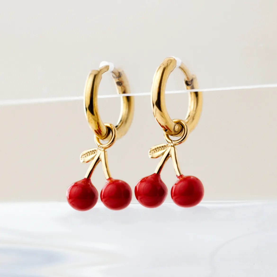 Very Cherry Hoop Set Baby Silber