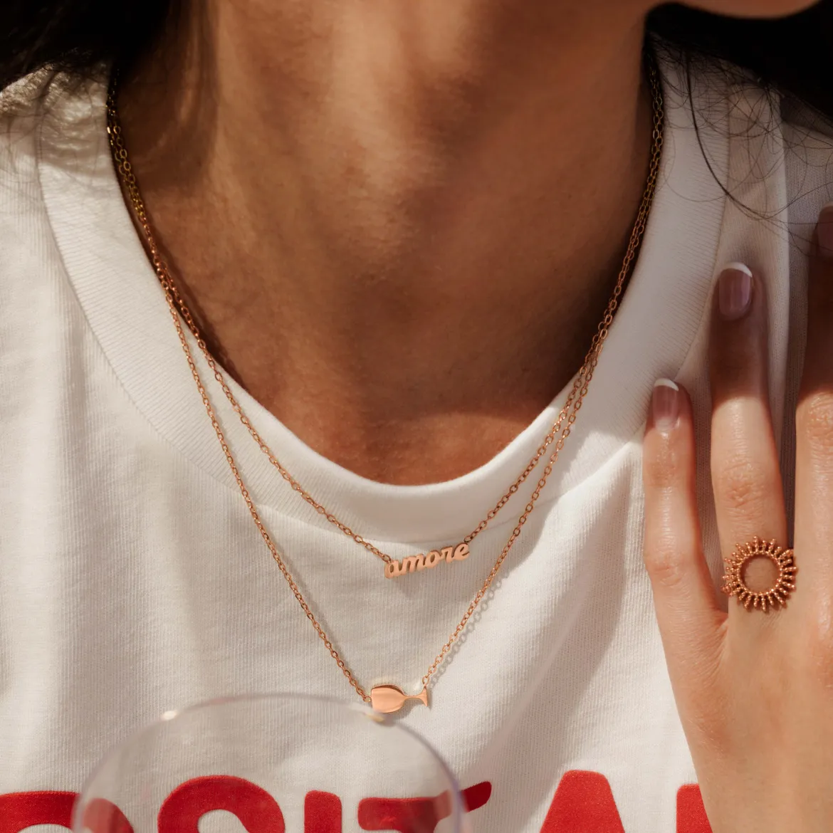 Vino Veritas Necklace Roségold