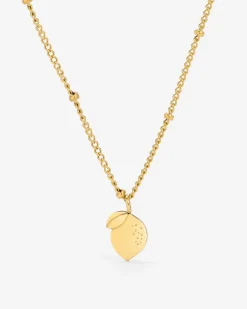 When Life gives you Lemons Necklace Gold