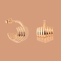 Winding Hoop Studs Roségold