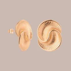 Winding Spiral Studs Roségold