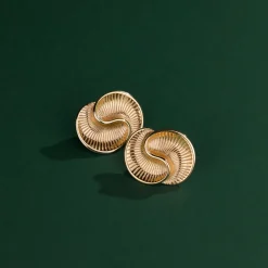 Winding Spiral Studs Roségold