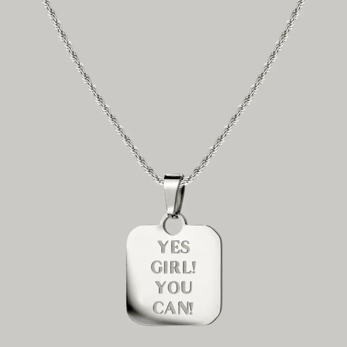Yes girl! You can! Necklace Silber