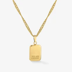 You are enough Necklace Gold