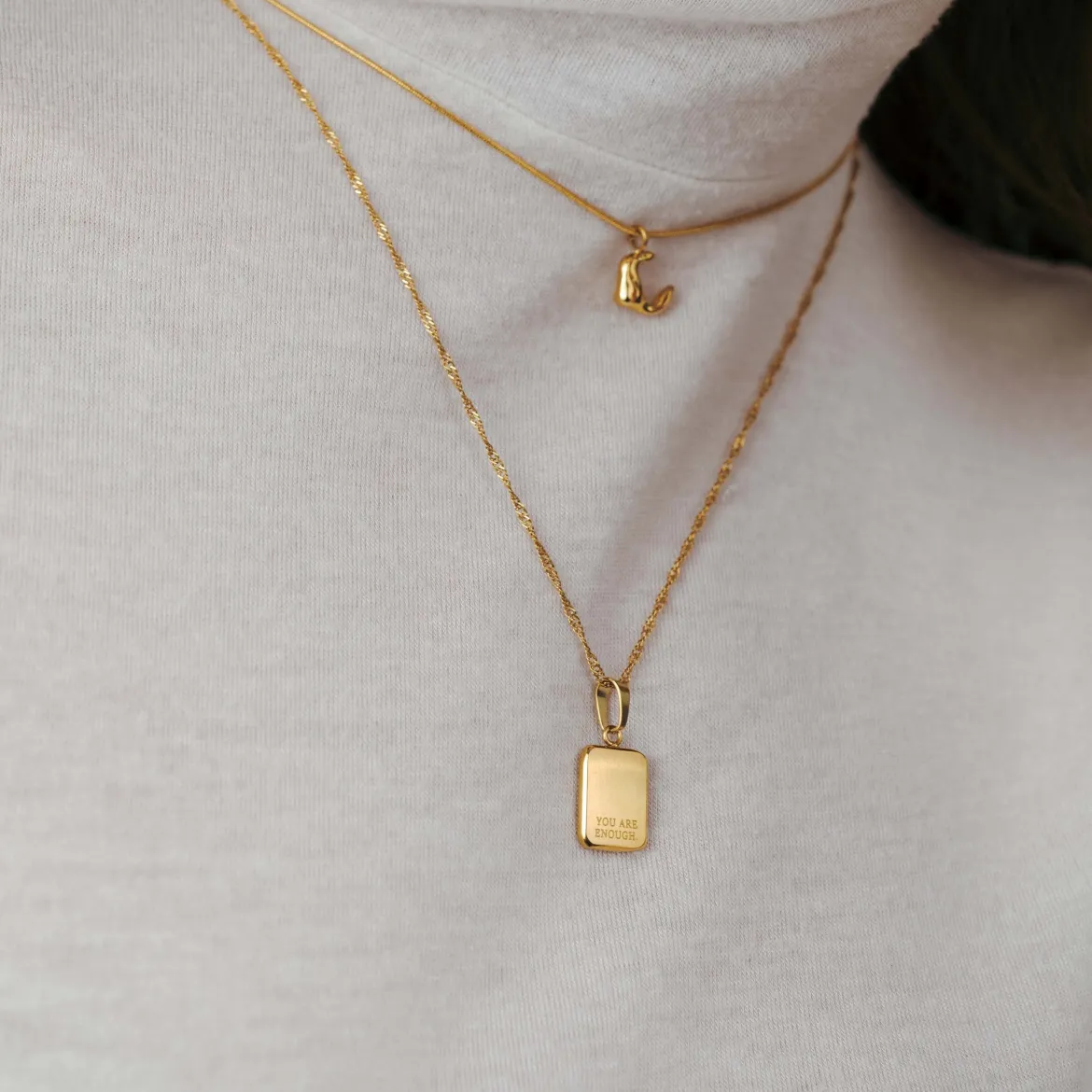 You are enough Necklace Gold