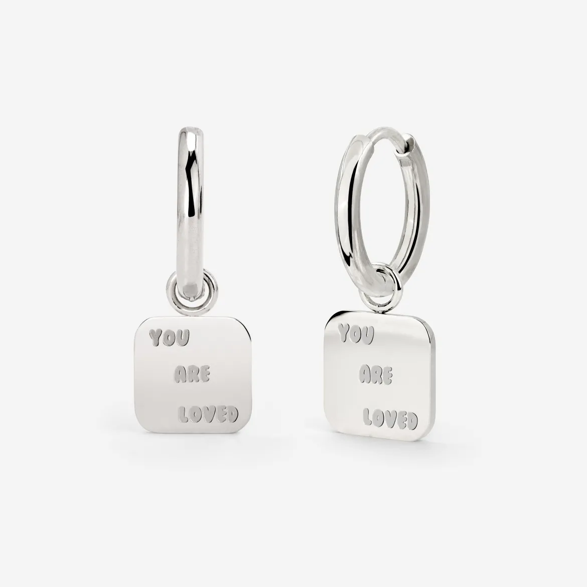 You are loved Hoop Set Small Silber
