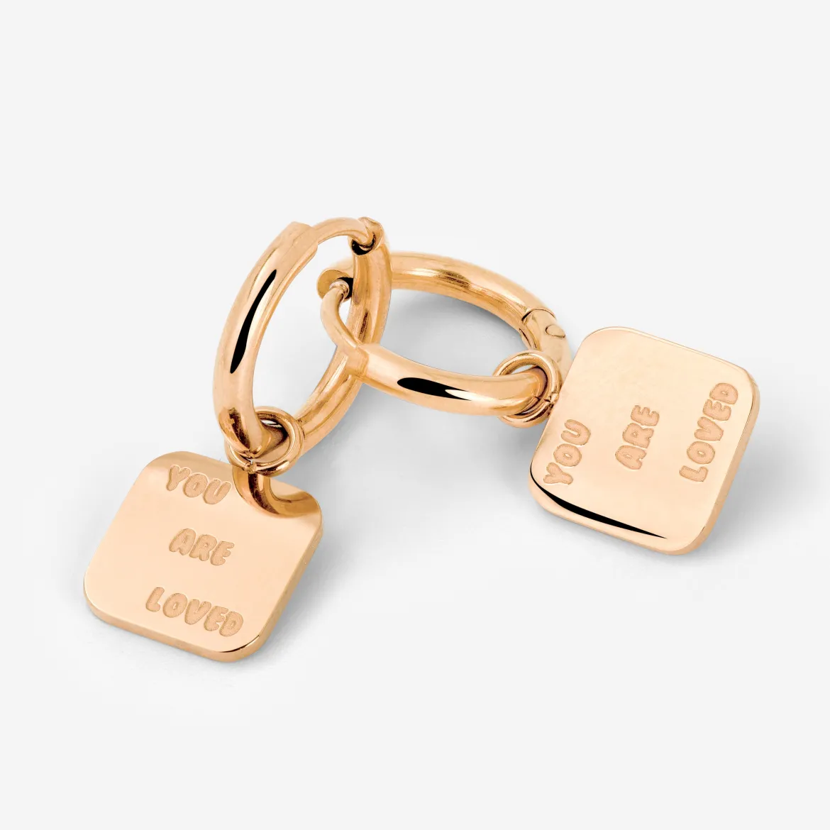 You are loved Hoop Set Small Roségold
