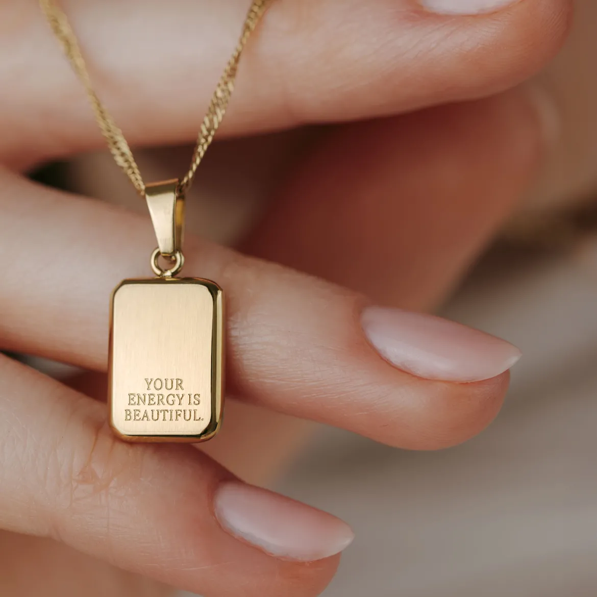 Your energy is beautiful Necklace Gold
