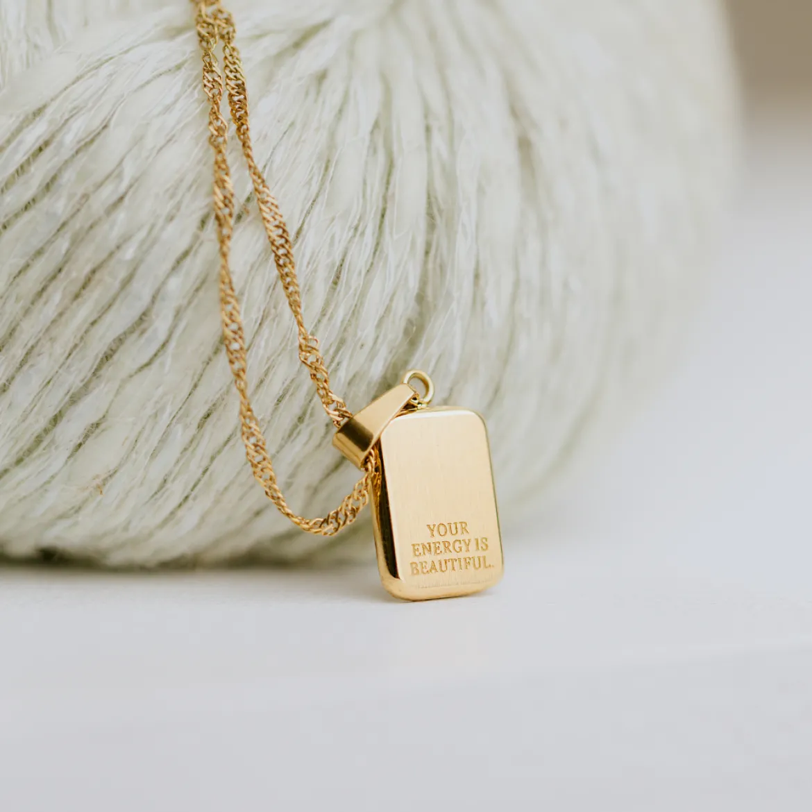 Your energy is beautiful Necklace Gold