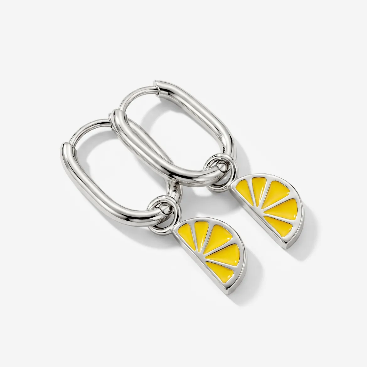 Zesty Oval Hoop Set Baby Silber