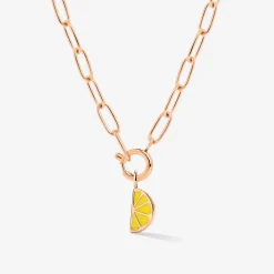 Zesty Oval Links Necklace Set Roségold