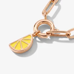 Zesty Oval Links Necklace Set Roségold