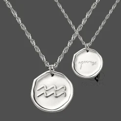 Zodiac Necklace – Aquarius / Wassermann Silber