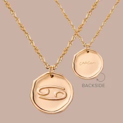 Zodiac Necklace – Cancer / Krebs Roségold