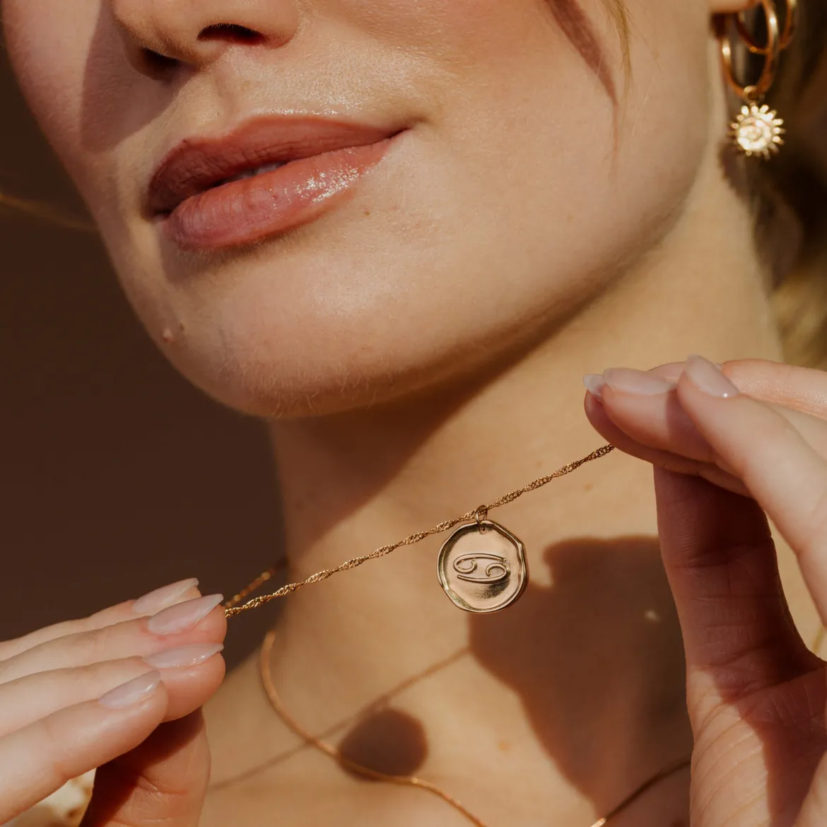 Zodiac Necklace – Cancer / Krebs Roségold