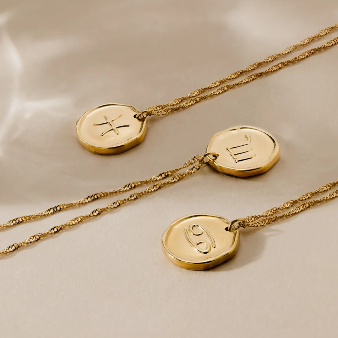 Zodiac Necklace – Cancer / Krebs Roségold