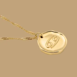 Zodiac Necklace – Cancer / Krebs Gold