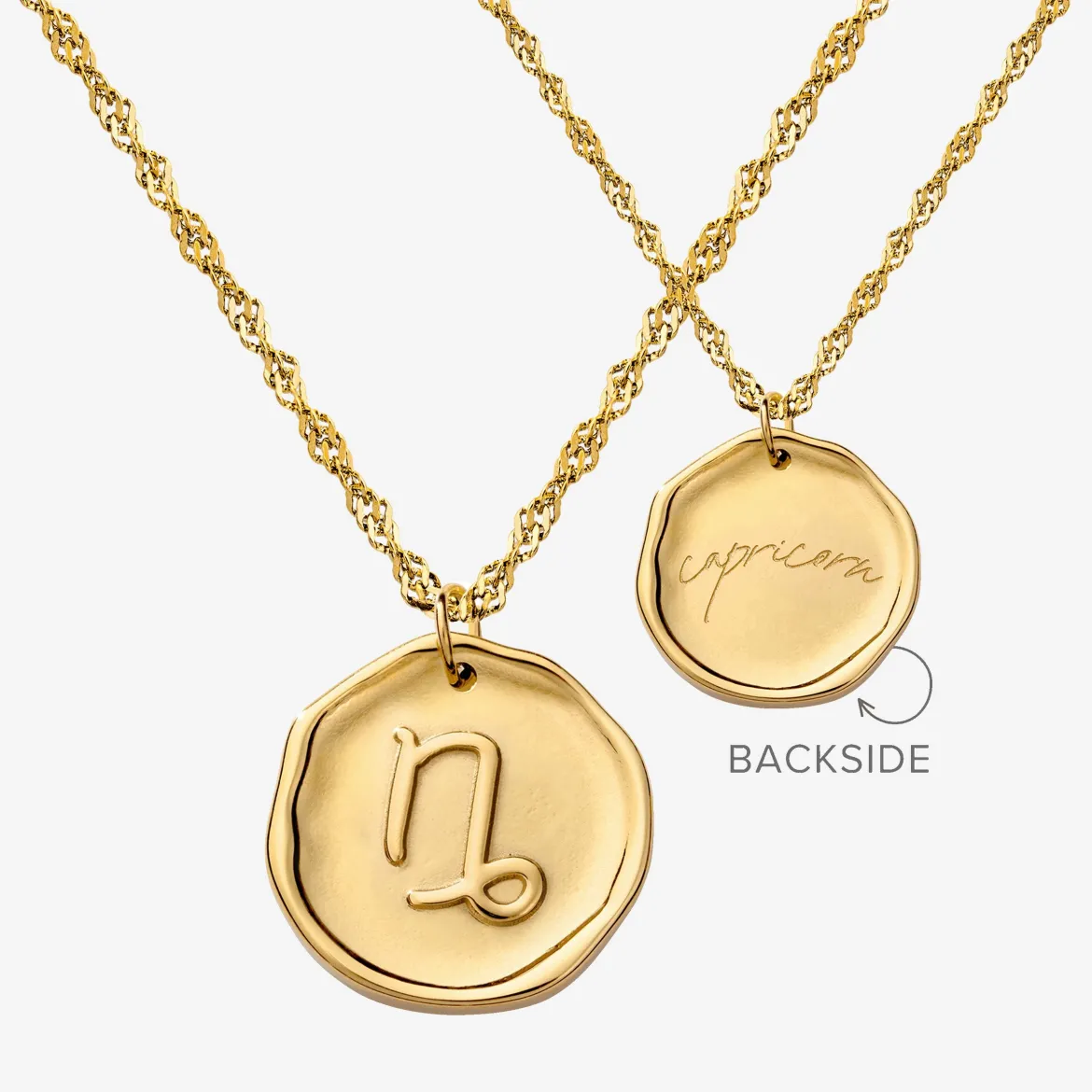 Zodiac Necklace – Capricorn / Steinbock Gold