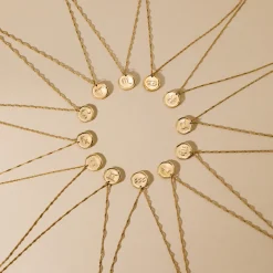 Zodiac Necklace – Gemini / Zwilling Gold